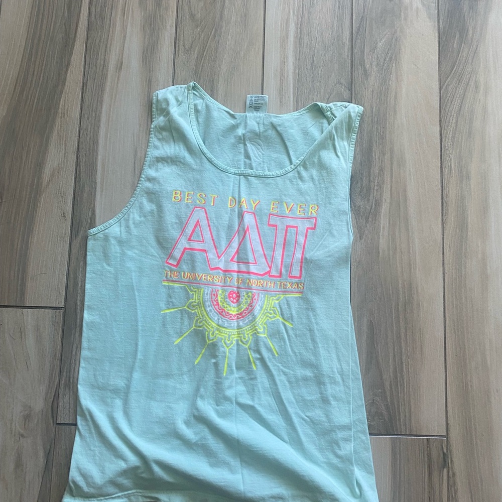 Graphic Tank Top with Neon Print